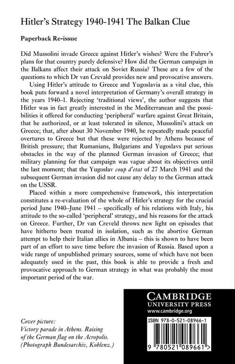 Produktbild: Hitler's Strategy 1940 1941