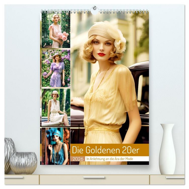 Produktbild: Die Goldenen 20er - In Anlehnung an die &Auml;ra der Mode (hochwertiger Premium Wandkalender 2026 DIN A2 hoch), Kunstdruck in Hochglanz