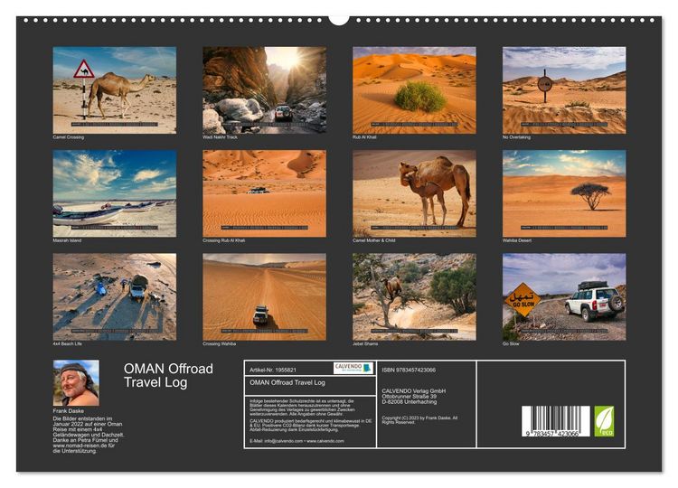 Produktbild: OMAN Offroad Travel Log (hochwertiger Premium Wandkalender 2026 DIN A2 quer), Kunstdruck in Hochglanz