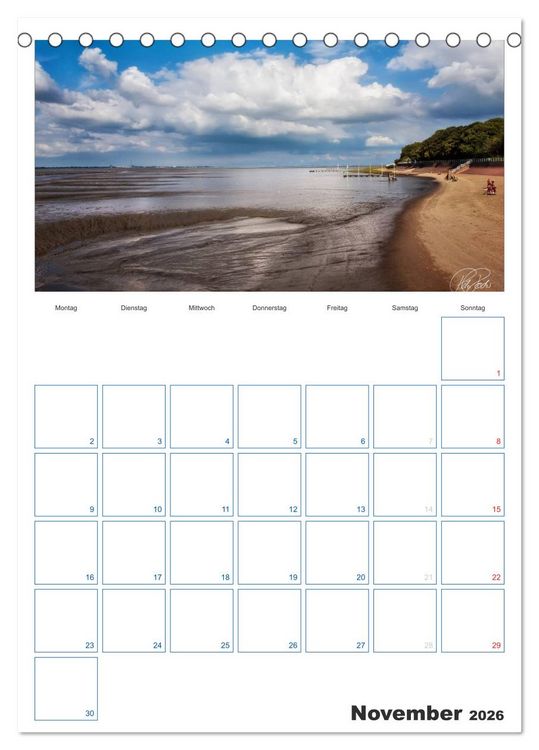 Produktbild: Friesland - Nordseebad Dangast (Tischkalender 2026 DIN A5 hoch), CALVENDO Monatskalender