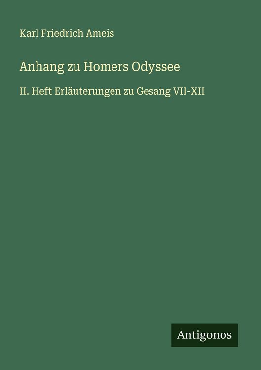 Produktbild: Anhang zu Homers Odyssee
