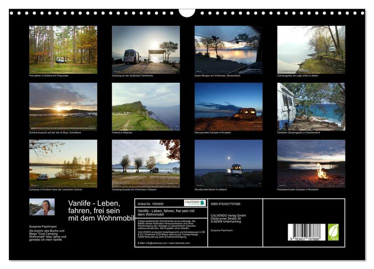Produktbild: Vanlife - Leben, fahren, frei sein mit dem Wohnmobil (Wandkalender 2026 DIN A3 quer), CALVENDO Monatskalender