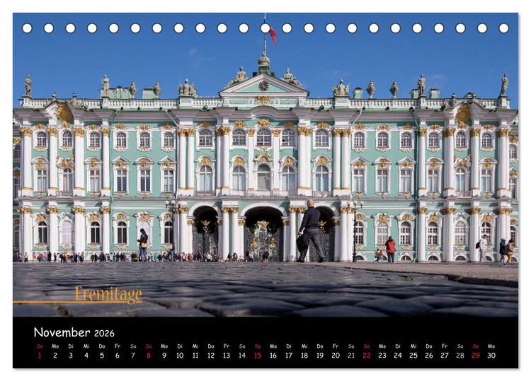 Produktbild: Von Moskau nach St. Petersburg (Tischkalender 2026 DIN A5 quer), CALVENDO Monatskalender
