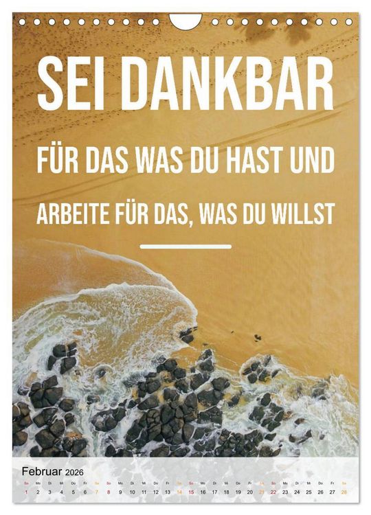 Produktbild: Dein monatlicher Motivationsschub: Das Leben wird nicht leichter, Du wirst nur st&auml;rker. (Wandkalender 2026 DIN A4 hoch), CALVENDO Monatskalender