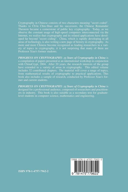 Produktbild: Progress on Cryptography