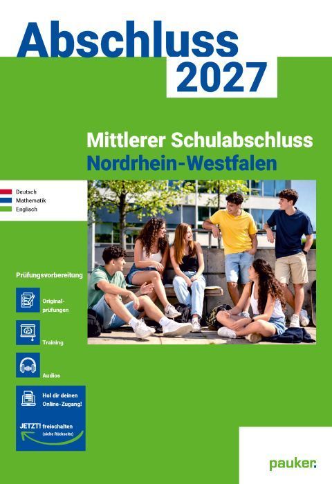 Produktbild: Mittlerer Schulabschluss Nordrhein-Westfalen | pauker Aufgabenband 2027