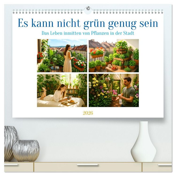 Produktbild: Es kann nicht gr&uuml;n genug sein (hochwertiger Premium Wandkalender 2026 DIN A2 quer), Kunstdruck in Hochglanz