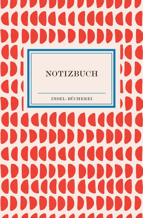 Produktbild: Notizbuch Insel-B&uuml;cherei &raquo;Korallenrote Halbkreise retro&laquo;