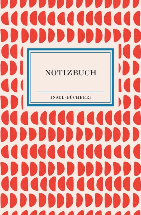 Produktbild: Notizbuch Insel-B&uuml;cherei &raquo;Korallenrote Halbkreise retro&laquo;