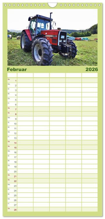 Produktbild: Familienplaner 2026 - M&auml;nnerspielzeug Traktor Inspirationen mit 5 Spalten (Wandkalender, 21 x 45 cm) CALVENDO