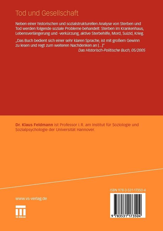 Produktbild: Tod und Gesellschaft
