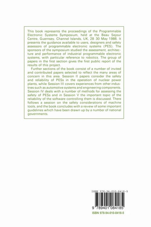 Produktbild: Safety and Reliability of Programmable Electronic Systems