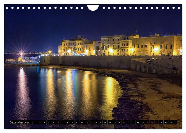 Produktbild: Gallipoli und Apulien - Faszination S&uuml;ditalien (Wandkalender 2026 DIN A4 quer), CALVENDO Monatskalender