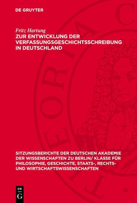 Produktbild: Zur Entwicklung der Verfassungsgeschichtsschreibung in Deutschland