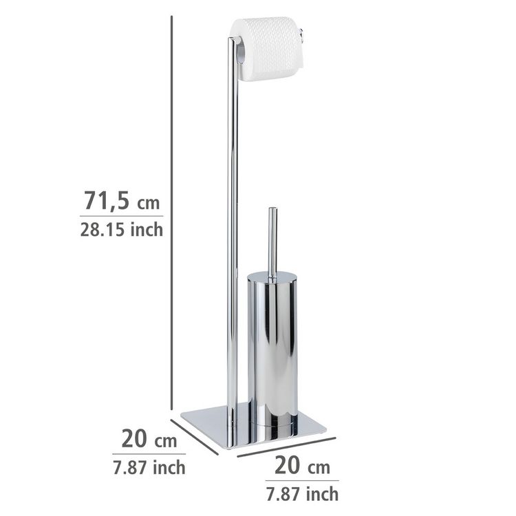 Produktbild: Stand WC-Garnitur Mod. Recco, WC-B&uuml;rstenhalter und Toilettenpapierhalter