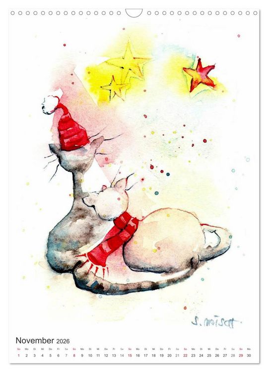 Produktbild: CATS - silent moments, besinnliche Momente (Wandkalender 2026 DIN A3 hoch), CALVENDO Monatskalender