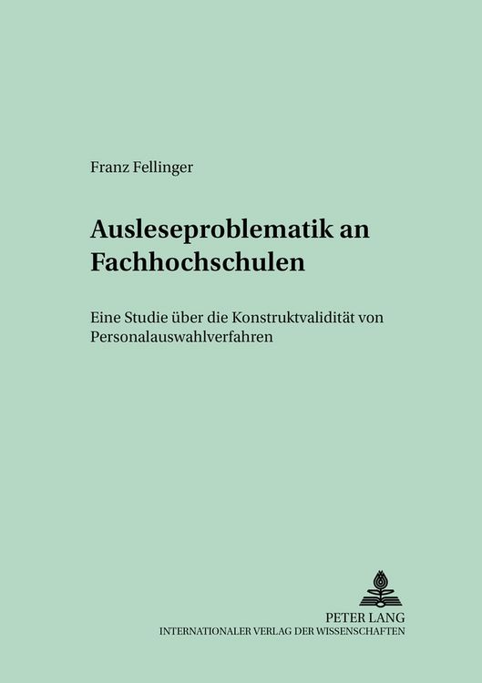 Produktbild: Ausleseproblematik an Fachhochschulen