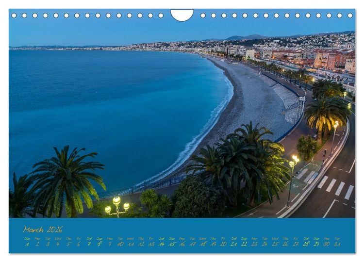 Produktbild: Riviera &ndash; Cote d&rsquo;Azur France and Liguria Italy (Wall Calendar 2026 DIN A4 landscape), CALVENDO 12 Month Wall Calendar