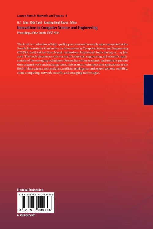 Produktbild: Innovations in Computer Science and Engineering