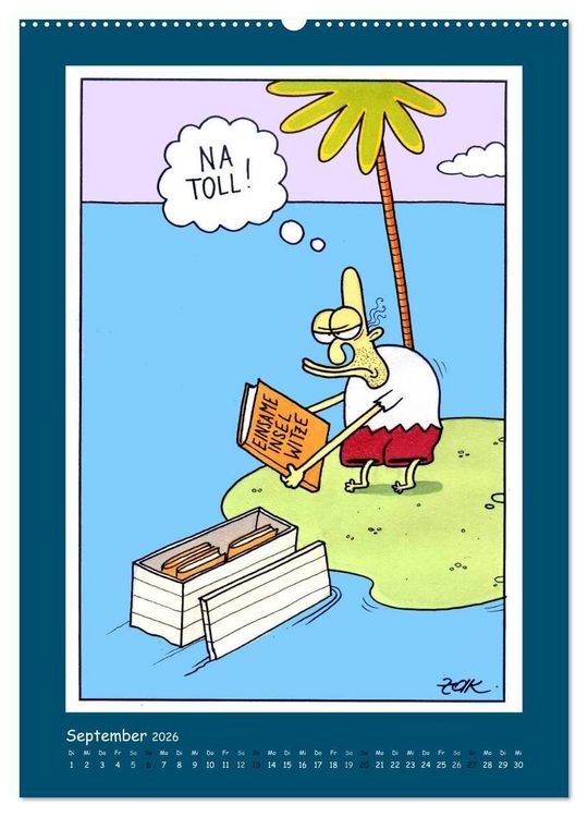 Produktbild: Na Toll! Comics von Martin Zak (hochwertiger Premium Wandkalender 2026 DIN A2 hoch), Kunstdruck in Hochglanz