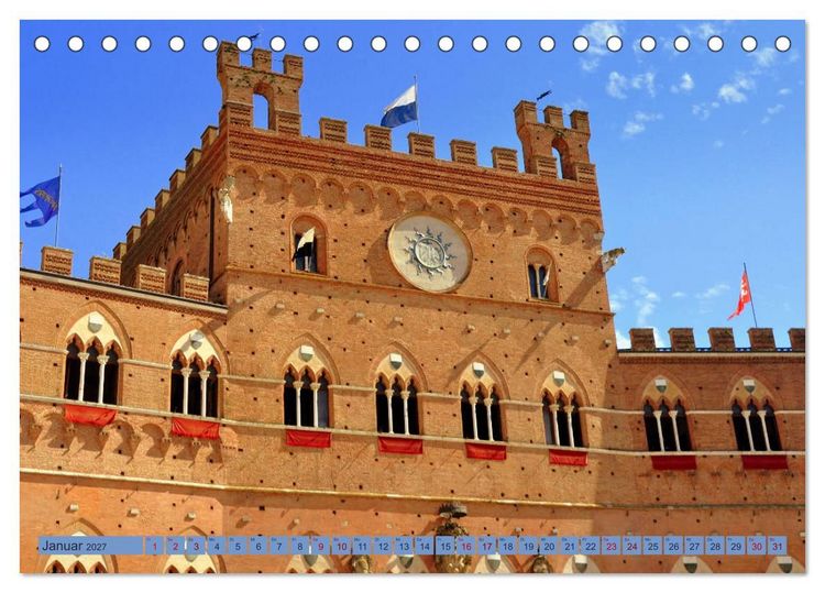 Produktbild: Siena - Stadt des legend&auml;ren Palio (Tischkalender 2027 DIN A5 quer), CALVENDO Monatskalender