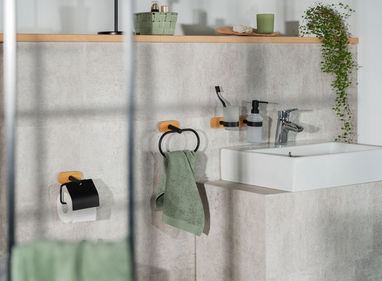 Produktbild: Turbo-Loc&reg; Zahnputzbecher Mod. Orea Uno Bamboo, Befestigen ohne bohren