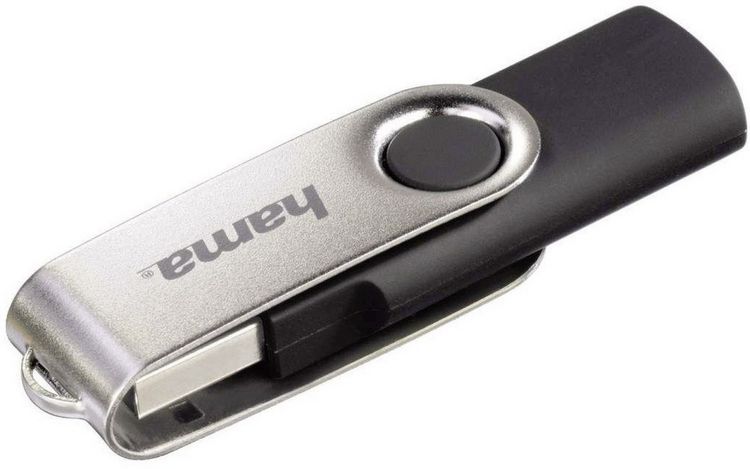Produktbild: Hama Rotate USB-Stick 8 GB Schwarz 90891 USB 2.0