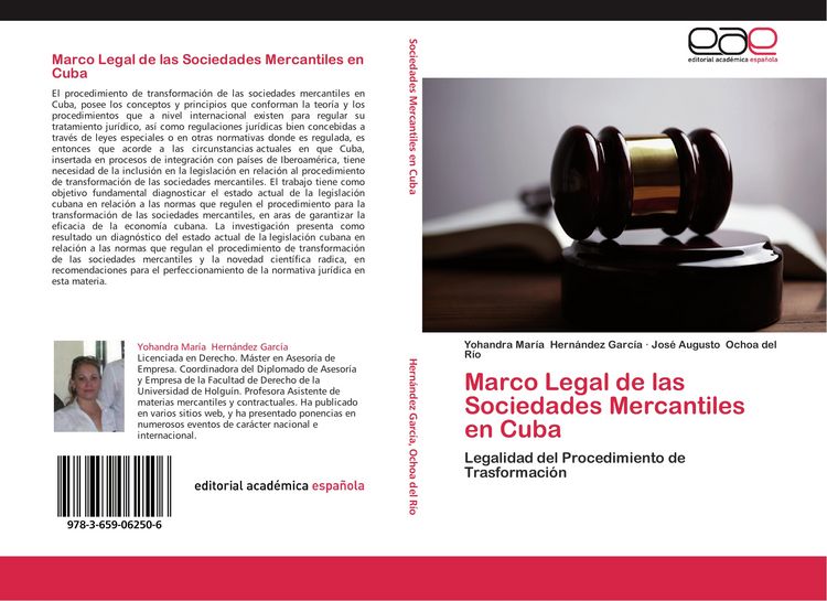Produktbild: Marco Legal de las Sociedades Mercantiles en Cuba