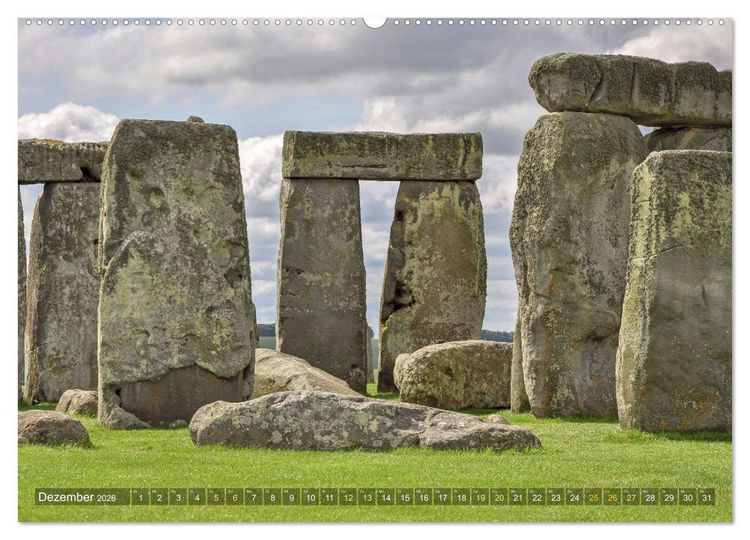 Produktbild: Geheimnisvolles Stonehenge (Wandkalender 2026 DIN A2 quer), CALVENDO Monatskalender