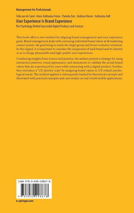 Produktbild: User Experience Is Brand Experience