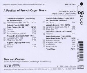 Produktbild: A Festival of French Organ Music