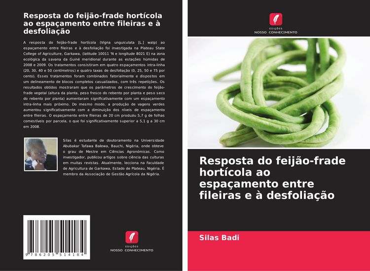 Produktbild: Resposta do feij&atilde;o-frade hort&iacute;cola ao espa&ccedil;amento entre fileiras e &agrave; desfolia&ccedil;&atilde;o