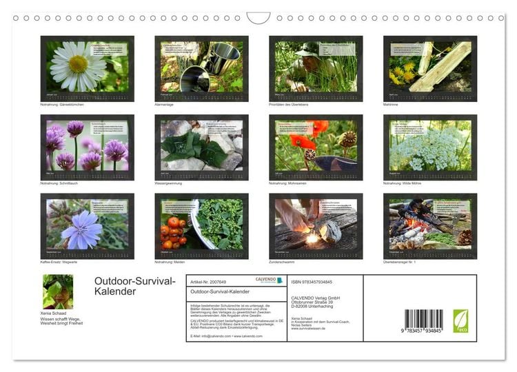 Produktbild: Outdoor-Survival-Kalender (Wandkalender 2026 DIN A3 quer), CALVENDO Monatskalender