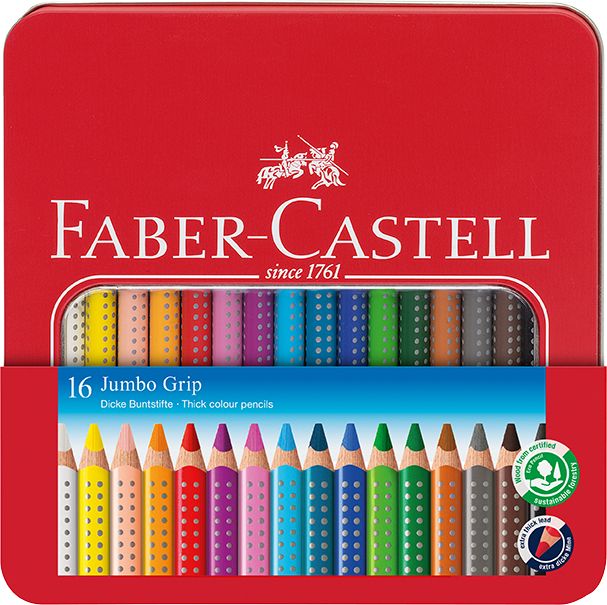 Produktbild: Faber-Castell Buntstifte Jumbo Grip, 16er Set