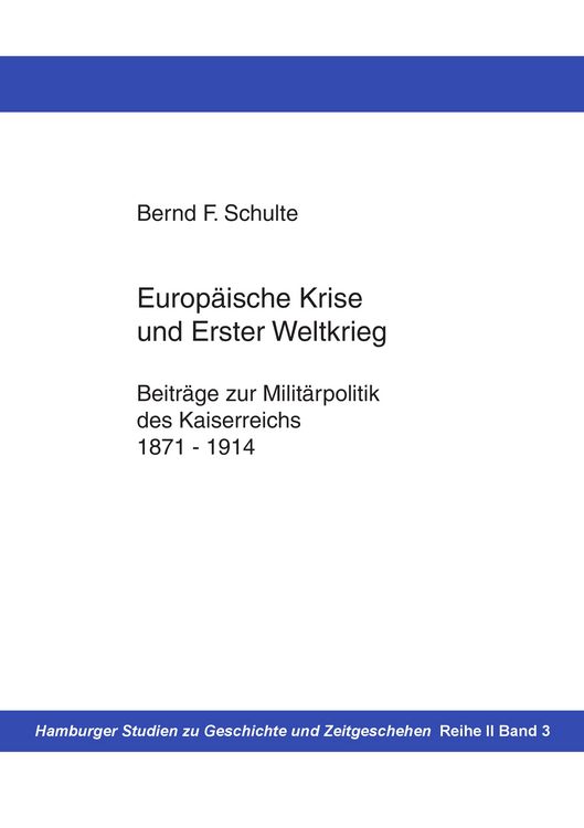 Produktbild: Europ&auml;ische Krise und Erster Weltkrieg