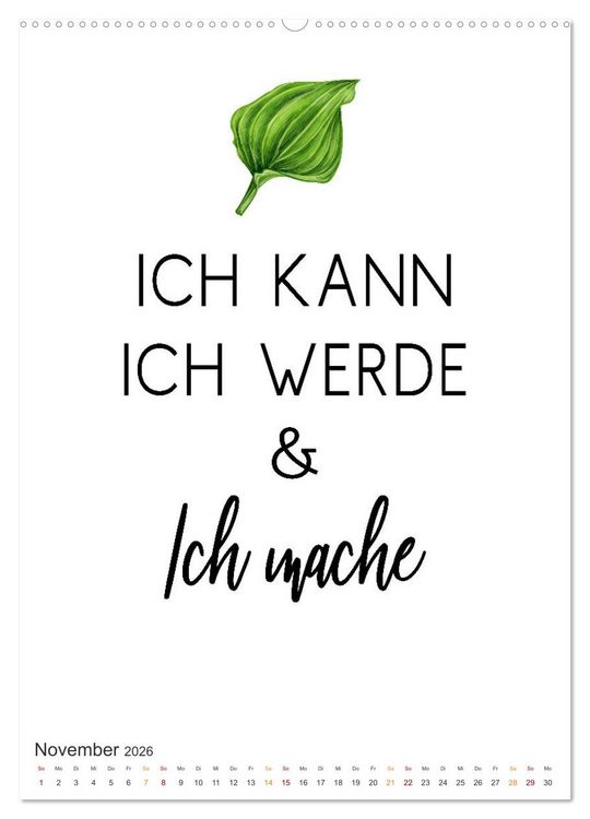 Produktbild: Motivation (hochwertiger Premium Wandkalender 2026 DIN A2 hoch), Kunstdruck in Hochglanz