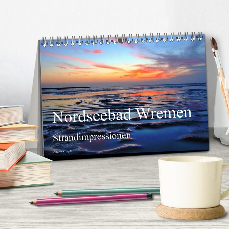 Produktbild: Nordseebad Wremen - Strandimpressionen (Tischkalender 2026 DIN A5 quer), CALVENDO Monatskalender