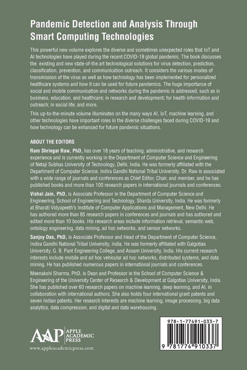Produktbild: Pandemic Detection and Analysis Through Smart Computing Technologies