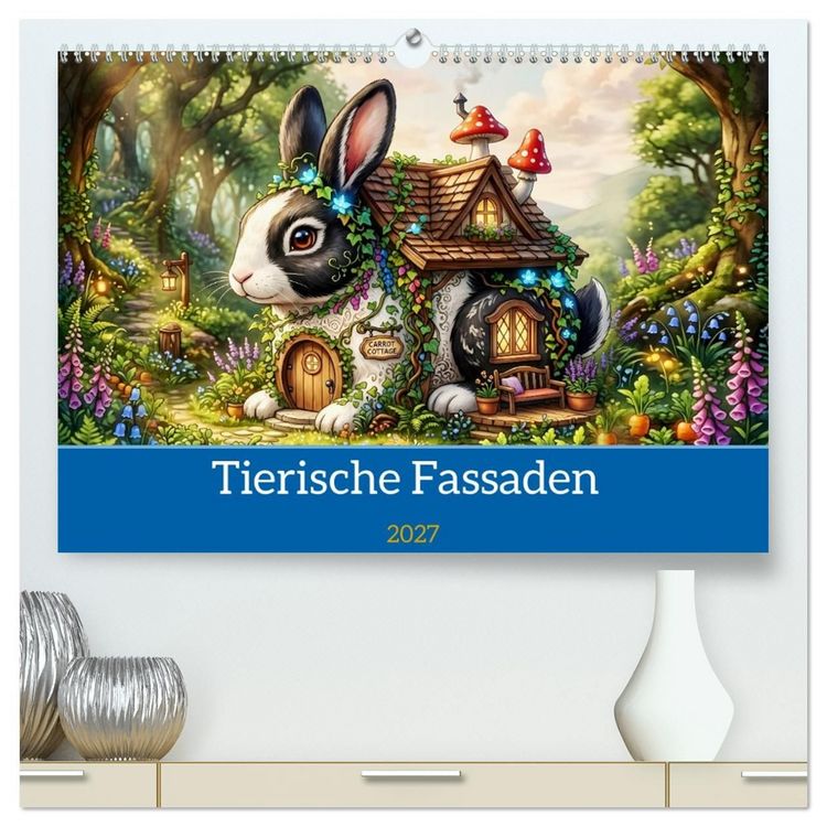 Produktbild: Tierische Fassaden (hochwertiger Premium Wandkalender 2027 DIN A2 quer), Kunstdruck in Hochglanz