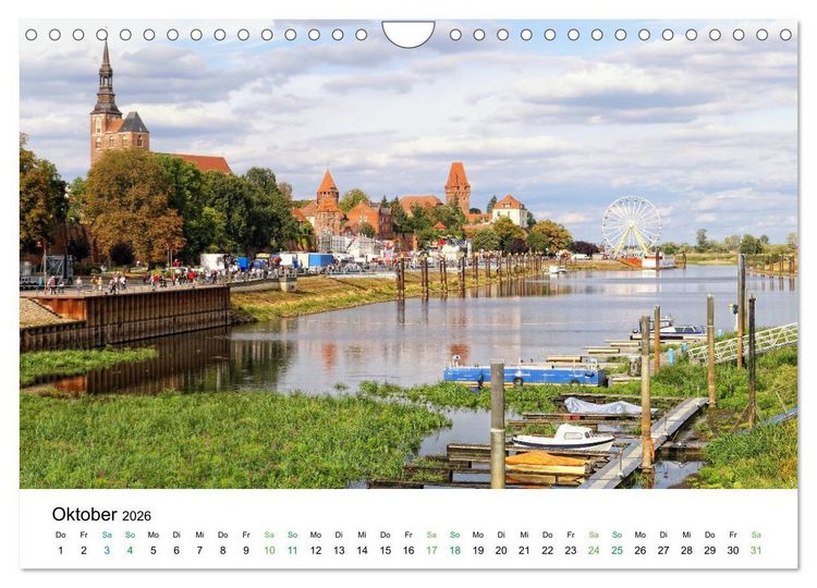 Produktbild: Entlang der sch&ouml;nen Elbe - Jerichow, Tangerm&uuml;nde und Havelberg (Wandkalender 2026 DIN A4 quer), CALVENDO Monatskalender