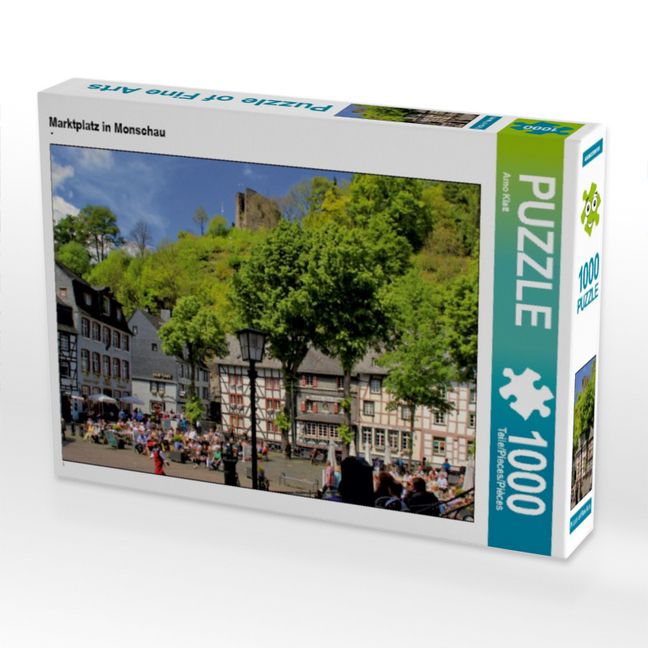 Produktbild: CALVENDO Puzzle Marktplatz in Monschau | 1000 Teile Lege-Gr&ouml;&szlig;e 64x48cm Foto-Puzzle f&uuml;r gl&uuml;ckliche Stunden