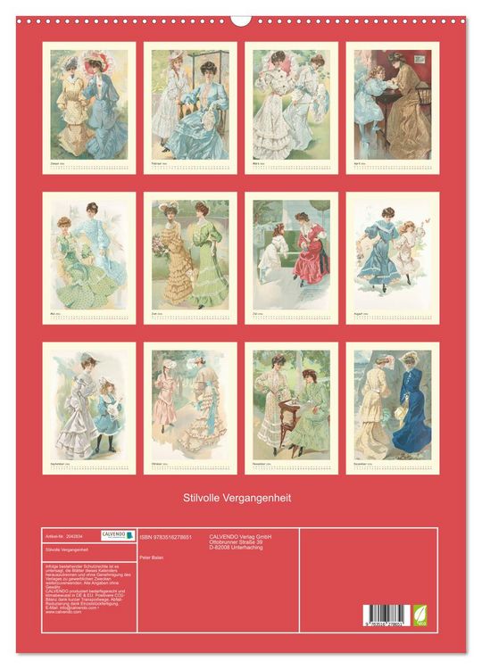 Produktbild: Stilvolle Vergangenheit (Wandkalender 2026 DIN A2 hoch), CALVENDO Monatskalender