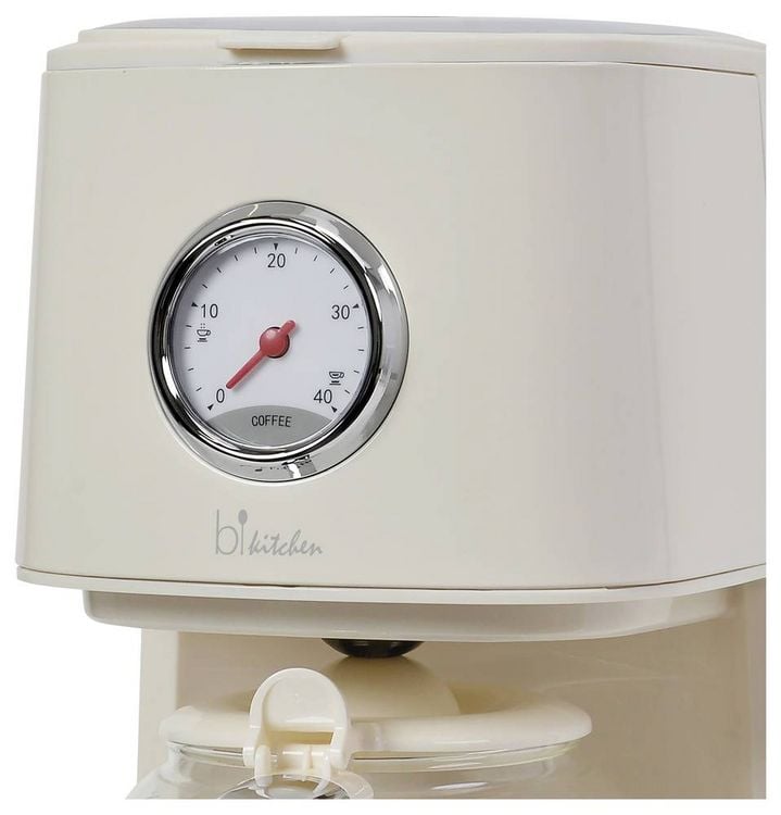 Produktbild: BiKitchen nostalgia 150 Kaffeemaschine Cremewei&szlig; (gl&auml;nzend) Fassungsverm&ouml;gen Tassen=12 Glaskanne, Warmhaltefunktion