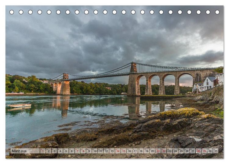 Produktbild: Wales Impressionen (Tischkalender 2026 DIN A5 quer), CALVENDO Monatskalender