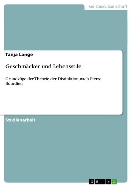 Produktbild: Geschm&auml;cker und Lebensstile