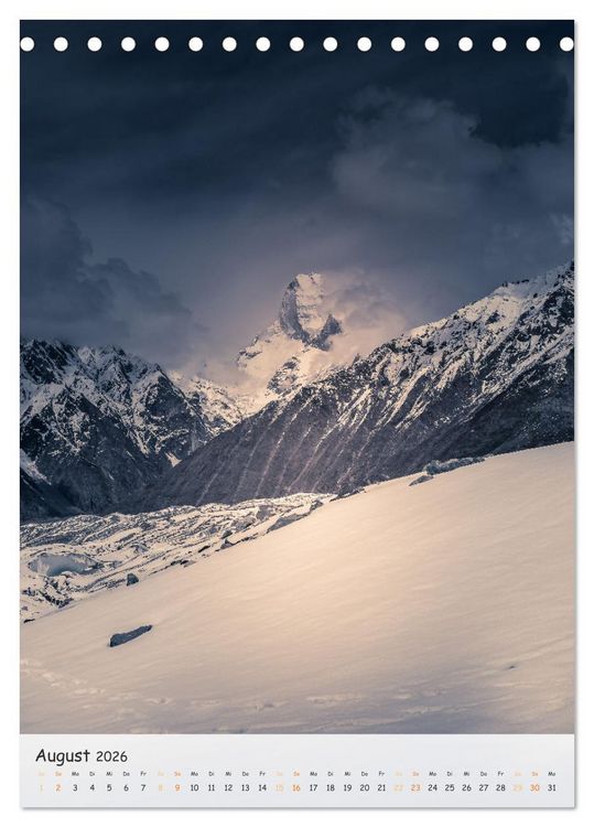 Produktbild: Bergriesen des Karakorum (Tischkalender 2026 DIN A5 hoch), CALVENDO Monatskalender