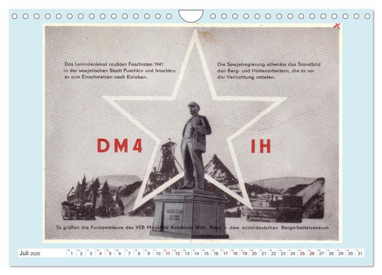 Produktbild: Amateurfunk in der DDR - Historische QSL-Karten (Wandkalender 2026 DIN A4 quer), CALVENDO Monatskalender
