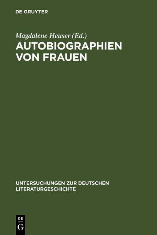 Produktbild: Autobiographien von Frauen