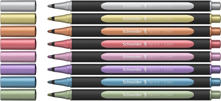 Produktbild: Schneider Metallicliner 020 Paint-It 1-2 mm, 8er Set