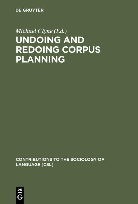 Produktbild: Undoing and Redoing Corpus Planning